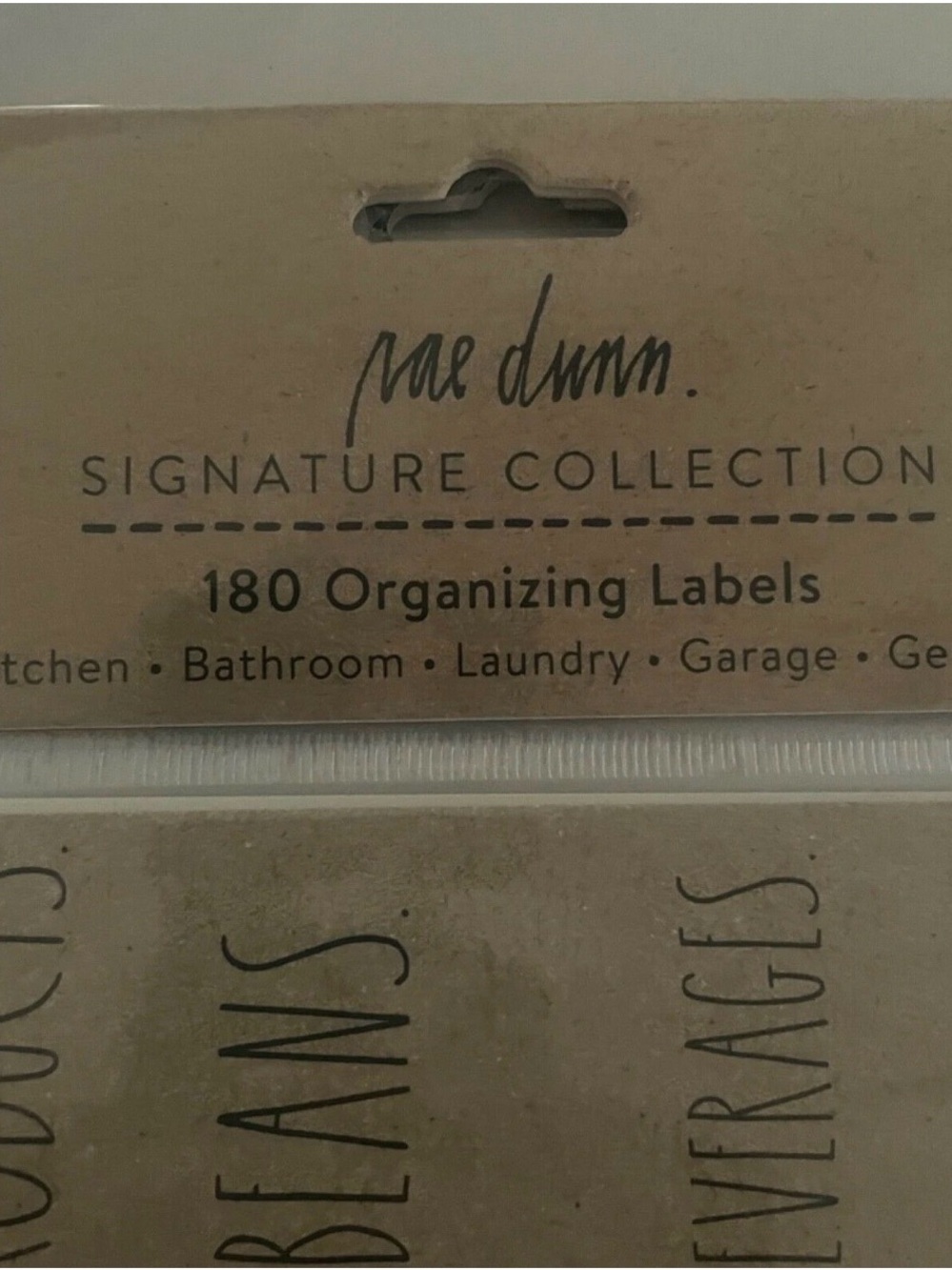 NEW~~Rae Dunn Signature Collection 180 “ORGANIZING LABELS” Black Letters - Picture 2 of 3
